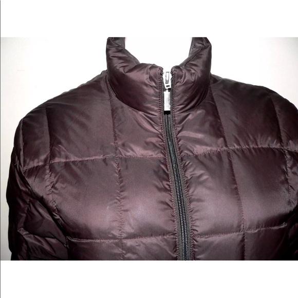 Moncler brown down puffy 3/4 length coat quilted - Picture 2 of 8
